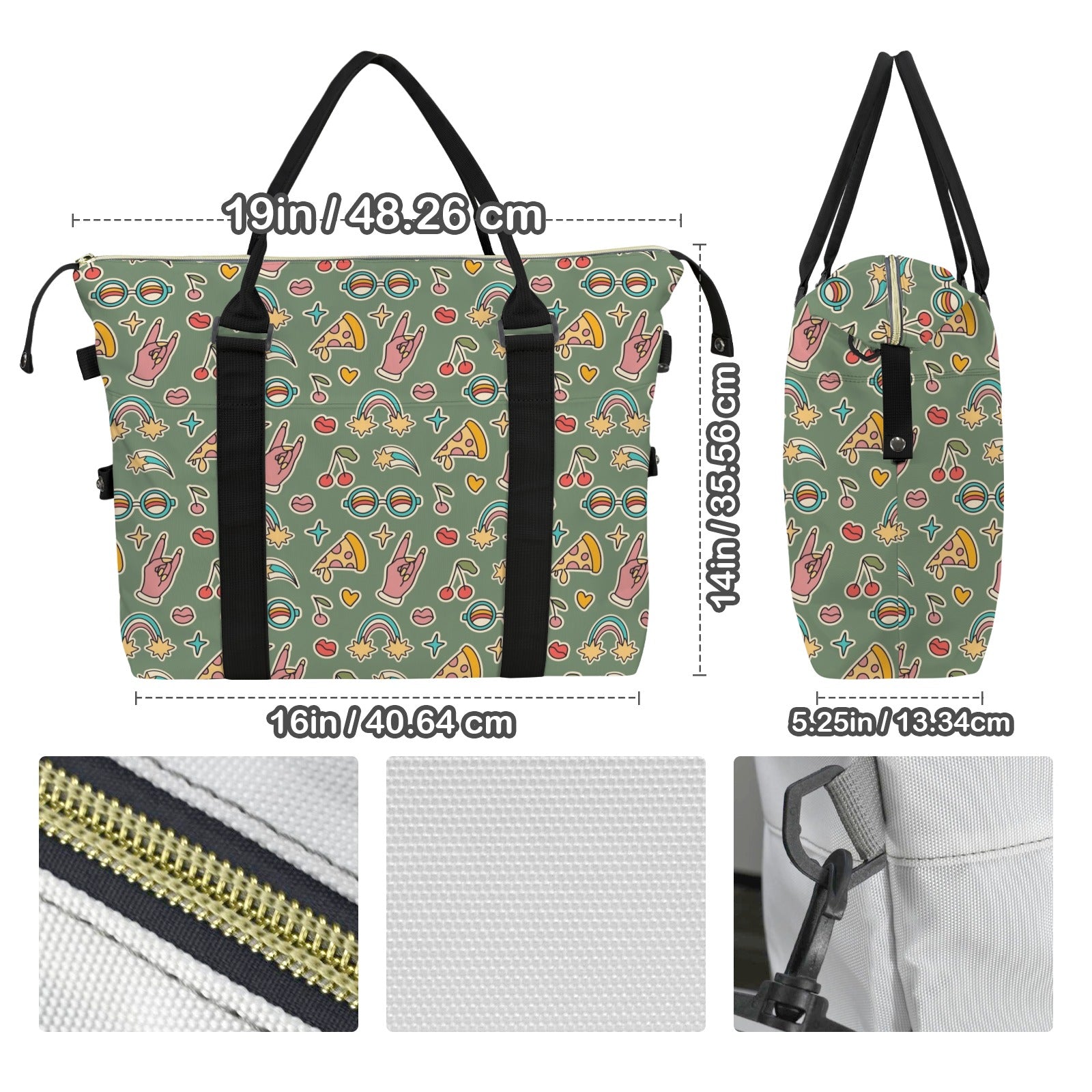 Groovy Retro Duffle Bag-Simple (Model 1715) Duffle Bag-Simple (1715)