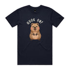 Quokka, Quok On Men's AS Colour T-shirt Navy Mens T-shirt animal Printed In Australia