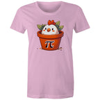 Chicken Pot Pi - Womens T-shirt Pink Womens T-shirt animal Maths Printed In Australia