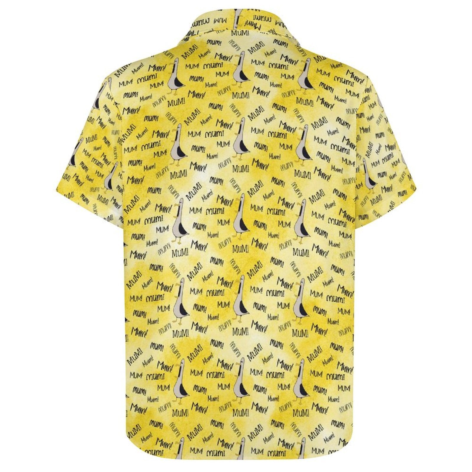 Mum Seagull - Women's Short-Sleeve Button Up Shirt Women's Short-Sleeve Button Up Shirt animal Mum Printed Offshore