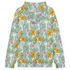 Tropical Flowers And Leaves Women's Full-Zip Hoodie