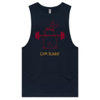 Gym Bunny - Tank Top Tee Navy Drop Arm Tank Top Fitness Printed In Australia