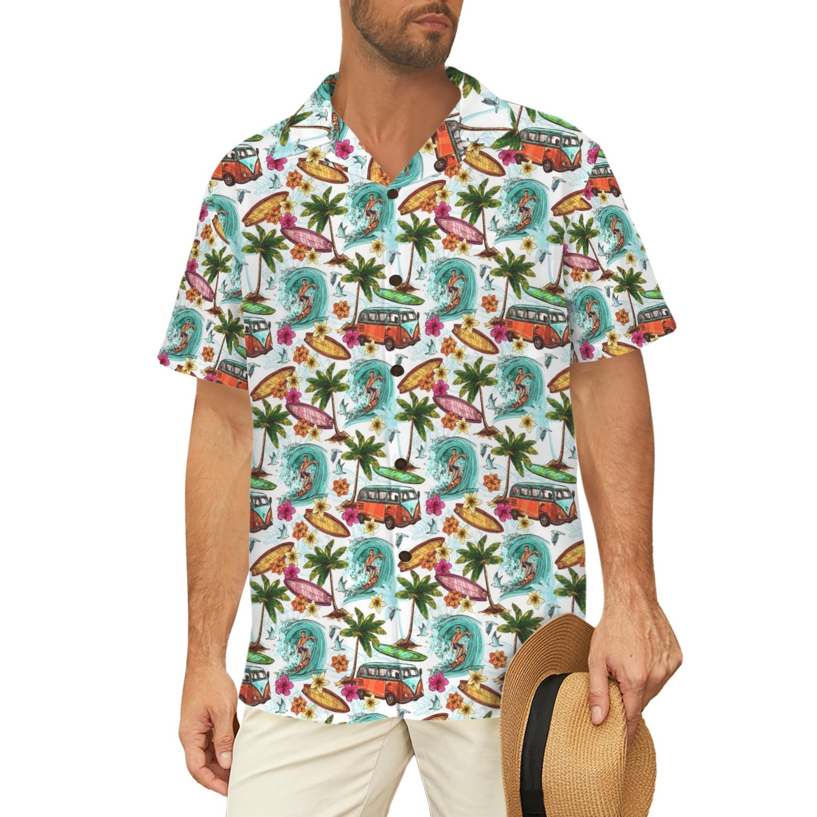 Surfing Safari Men's Hawaiian Shirt