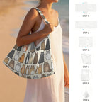 Lots Of Cats Beach Chair Towel Cover with Side Pockets