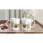 Hanging Plants - White 11oz Ceramic Mug White 11oz Mug Globally Fulfilled Plants