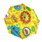 Comic Book Yellow - Semi-Automatic Foldable Umbrella (Model U12) One Size Semi-Automatic Foldable Umbrella (U12)