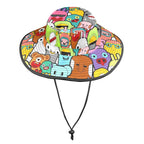 Happy Monsters Wide Brim Bucket Hat Wide Brim Bucket Hat Printed Offshore Sci Fi