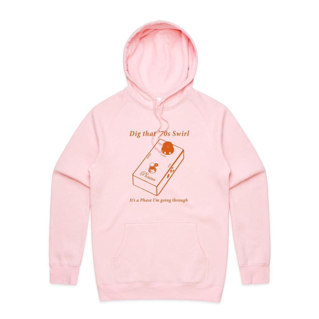 Guitar Pedal - Mens Hoodie Pink Mens Hoodie Music Printed In Australia