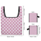 Pink Cat Doughnuts Foldable Shopping Bag