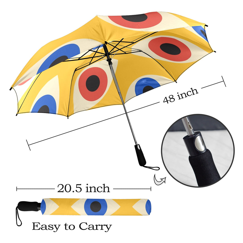 Eyes on Yellow - Semi-Automatic Foldable Umbrella (Model U12) Semi-Automatic Foldable Umbrella (U12)