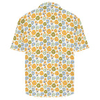 Retro Boho Flower Men's Crinkle Hawaiian Shirt