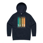 Retro Nostalgia - Womens Hoodie Navy Womens Hoodie Printed In Australia Retro