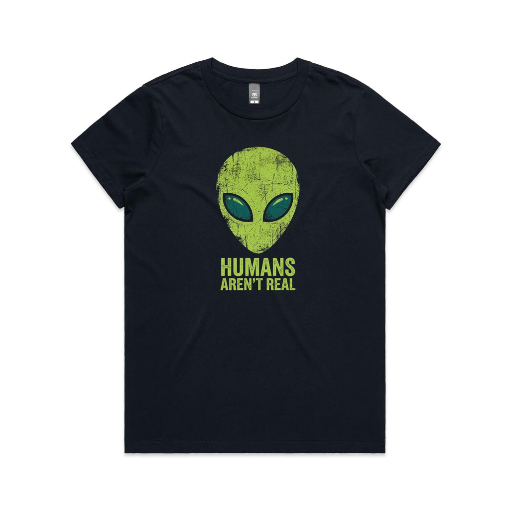 Alien, Humans Aren't Real Women's AS Colour T-shirt
