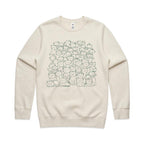 Lots And Lots Of Cats AS Colour Stencil Crew Sweatshirt