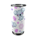 Zen Koala 20oz Mobile Tumbler with Lid (Black Lock) One Size 20oz Travel Mug animal Australia Printed Offshore