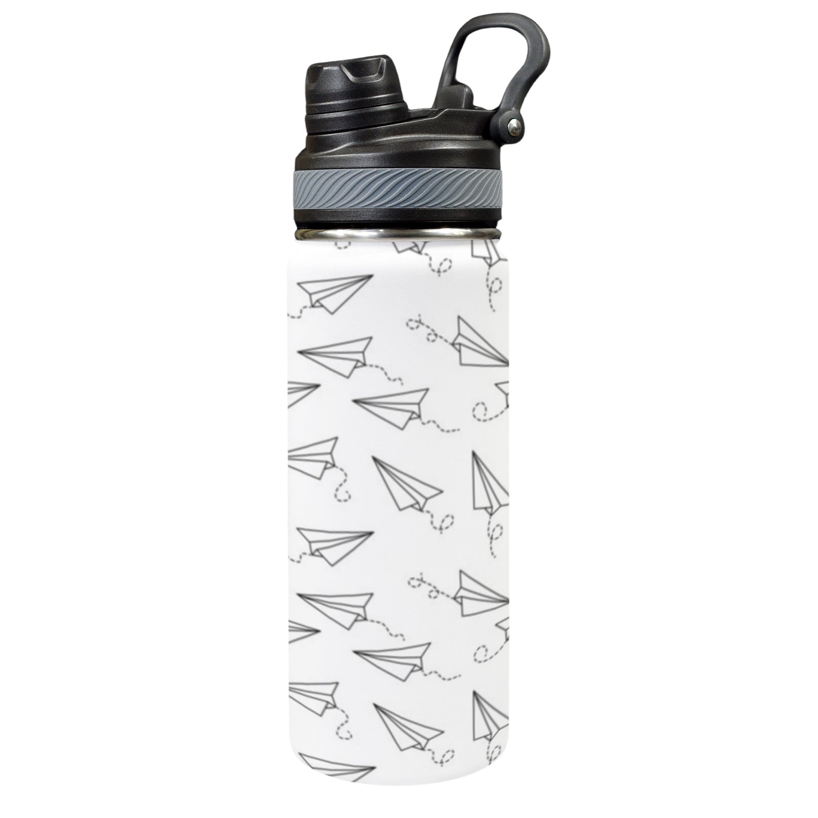 Paper Planes - Insulated Water Bottle with Dual-Use Lid (18oz) One Size Insulated Water Bottle with Dual-Use Lid (18oz) Printed Offshore