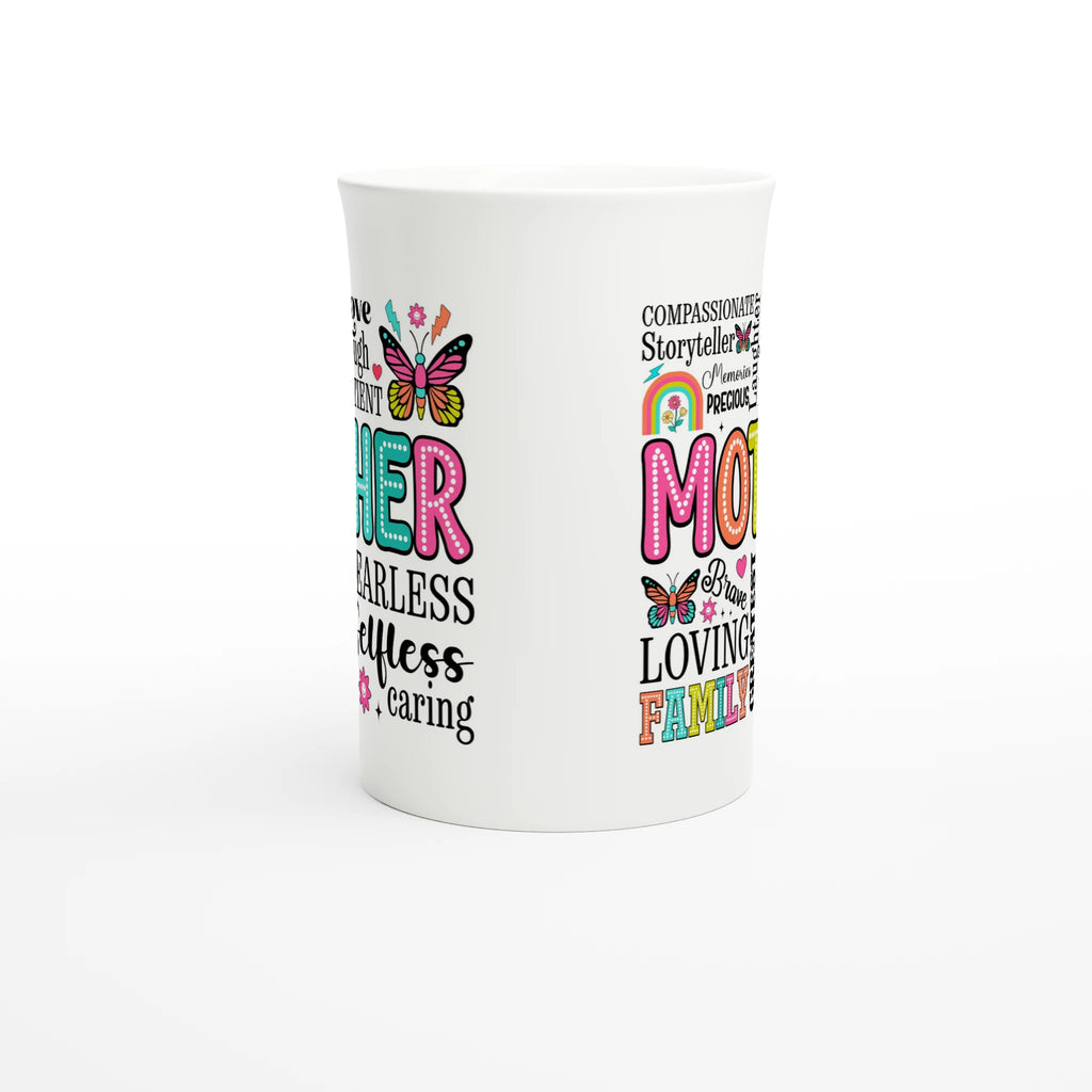 Mother Word Cloud - White 10oz Porcelain Slim Mug Porcelain Mug Globally Fulfilled Mum