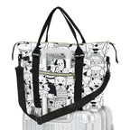 Black And White Dogs Duffle Bag-Simple (Model 1715) One Size Duffle Bag-Simple (1715)