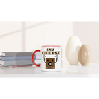 Personalised - Say Cheese, Retro Camera - White 11oz Ceramic Mug with Colour Inside Personalised 11oz Mug customise Globally Fulfilled personalise Retro Tech