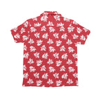 Red Retro Foliage, Hawaiian Flower - Senior Kids Hawaiian Shirt