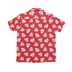Red Retro Foliage, Hawaiian Flower Senior Kids Hawaiian Shirt Senior Kids Hawaiian Shirt 8-15 Printed Offshore Surf