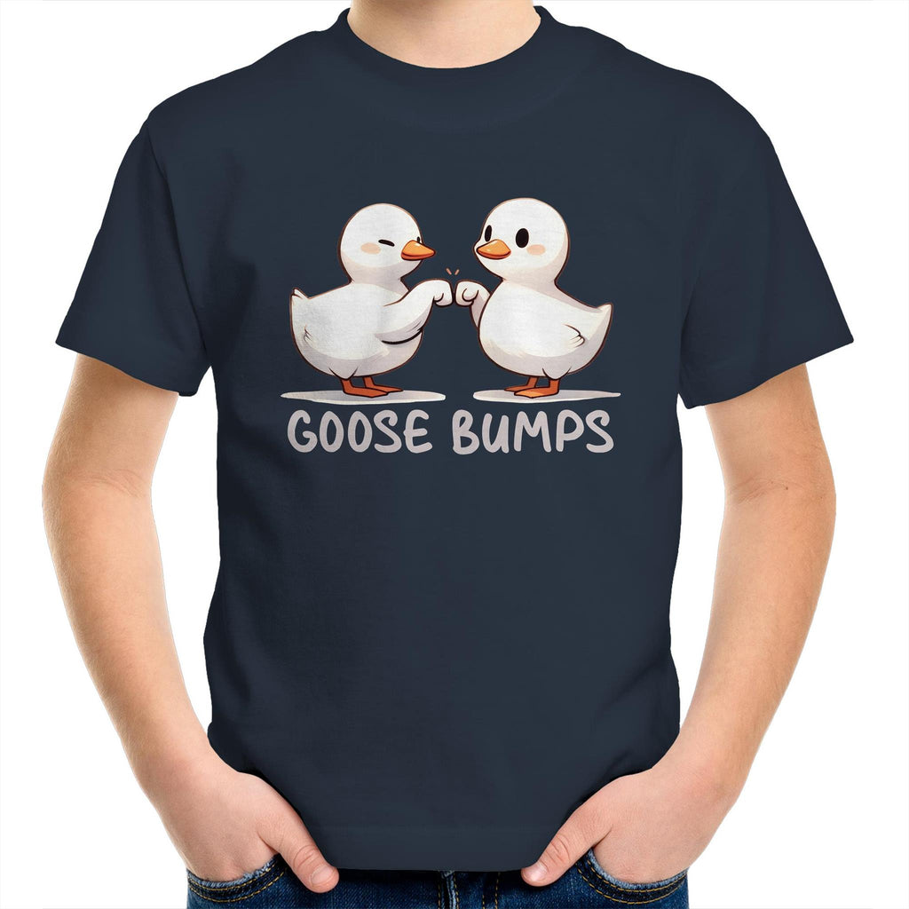 Goose Bumps - Kids Youth T-Shirt Navy Kids Youth T-shirt animal Printed In Australia