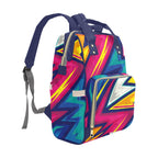 Abstract Geometric - Multi-Function Backpack, Nappy / Diaper Bag