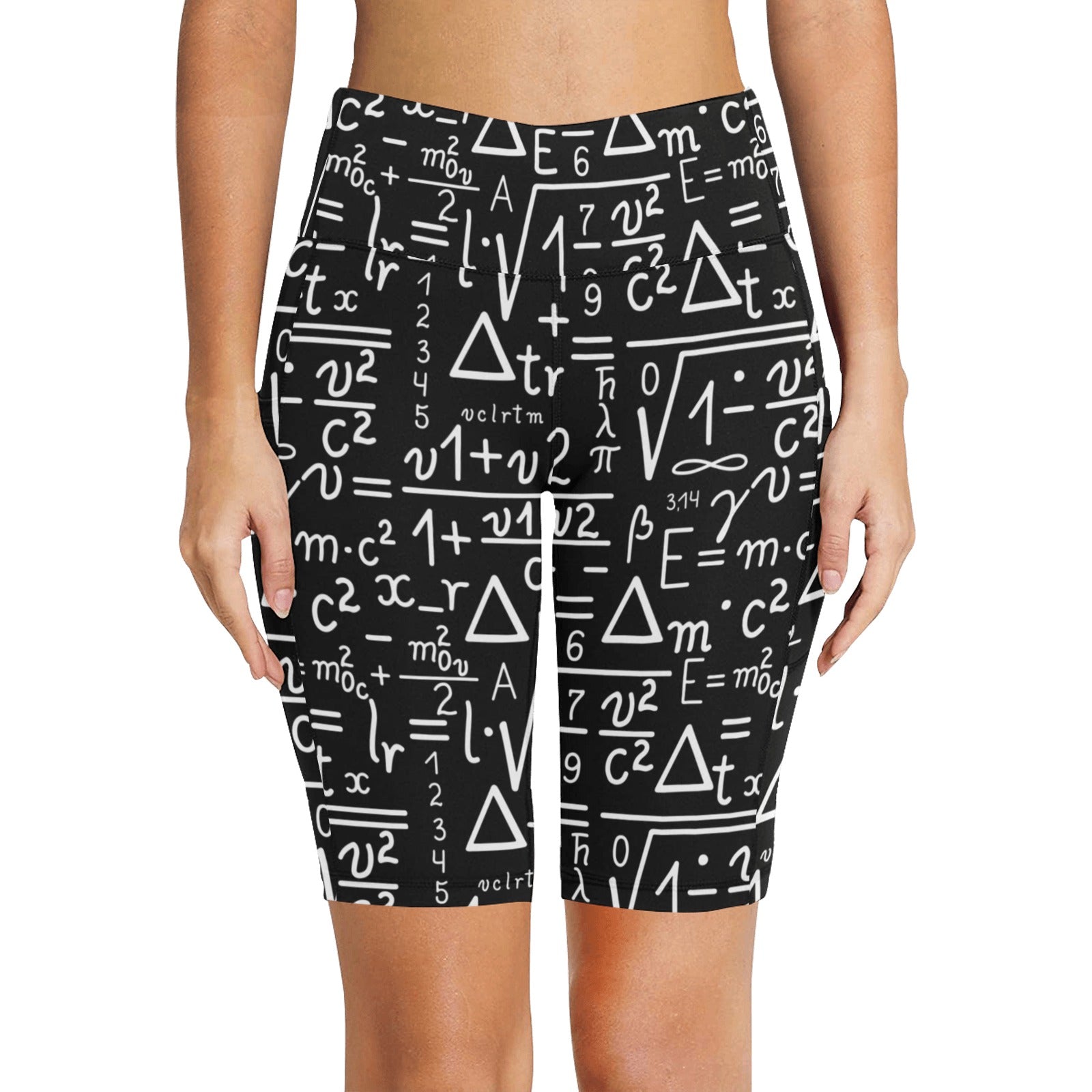 Mathematics Women's Bike Shorts With Side Pockets Women's Bike Shorts Maths Printed Offshore