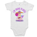 I'm Going Places, Astronaut, UFO - Baby Bodysuit White Baby Bodysuit Printed In Australia