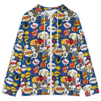 Comic Book Blue Women's Full-Zip Hoodie