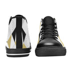 Triangles - Women's High Top Canvas Shoes