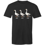 Duck Duck Goose - Mens T-Shirt Black Mens T-shirt animal Games Printed In Australia
