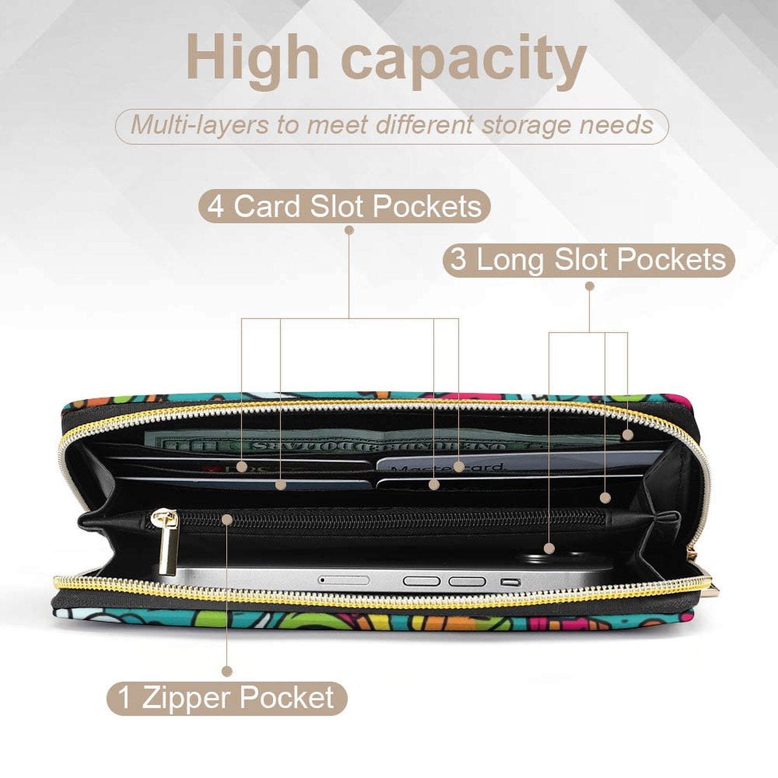 Crazy Characters -  PU Leather Wallet