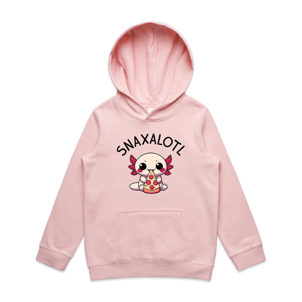 Snaxalotl, Axolotl Pizza - Kids Hoodie