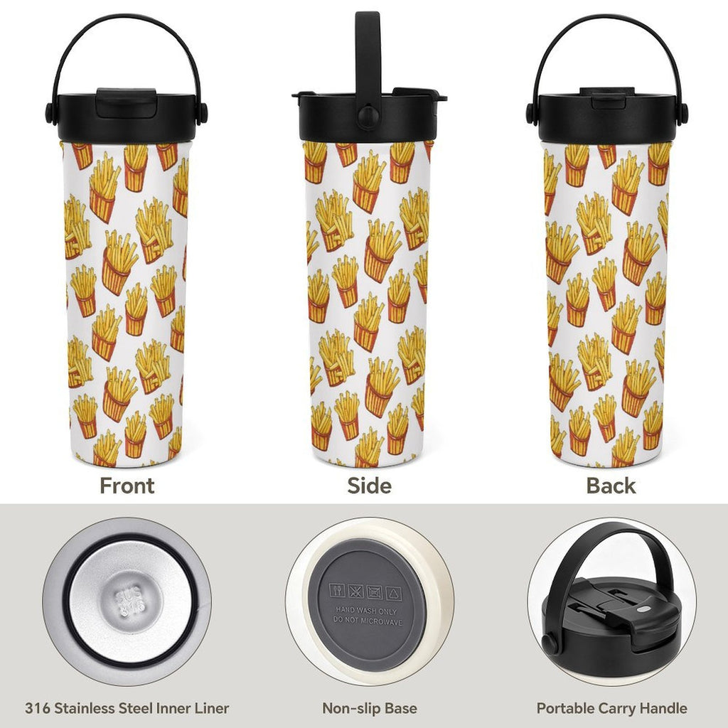 French Fries 20oz Tea Tumbler with Carry Handle