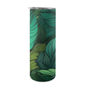 Tropical Leaves 20oz Tall Skinny Tumbler with Lid and Straw One Size 20oz Tall Skinny Tumbler with Lid and Straw Printed Offshore