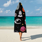 Kids Space Kids Hooded Blanket 100cm x 130cm Kids Hooded Blanket Printed Offshore Space