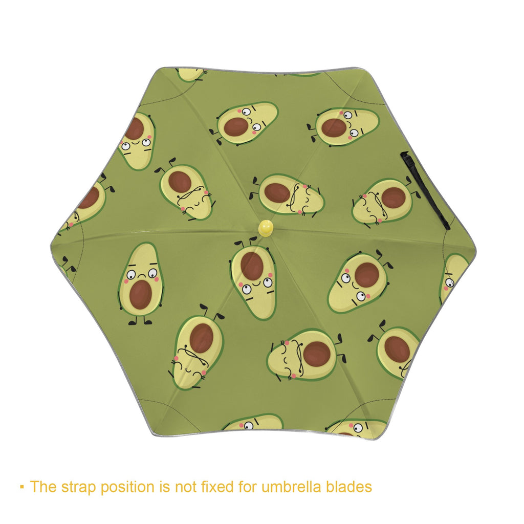 Avocado Characters Kids Safe Round Corner Umbrella Kids Safe Round Corner Umbrella Food Printed Offshore