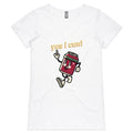 Yes I Can Women's AS Colour V-Neck T-Shirt White Womens Active V-Neck T-shirt Fitness Printed In Australia
