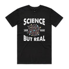 Science, It's Like Magic But Real Men's AS Colour T-shirt Black Mens T-shirt Printed In Australia Science