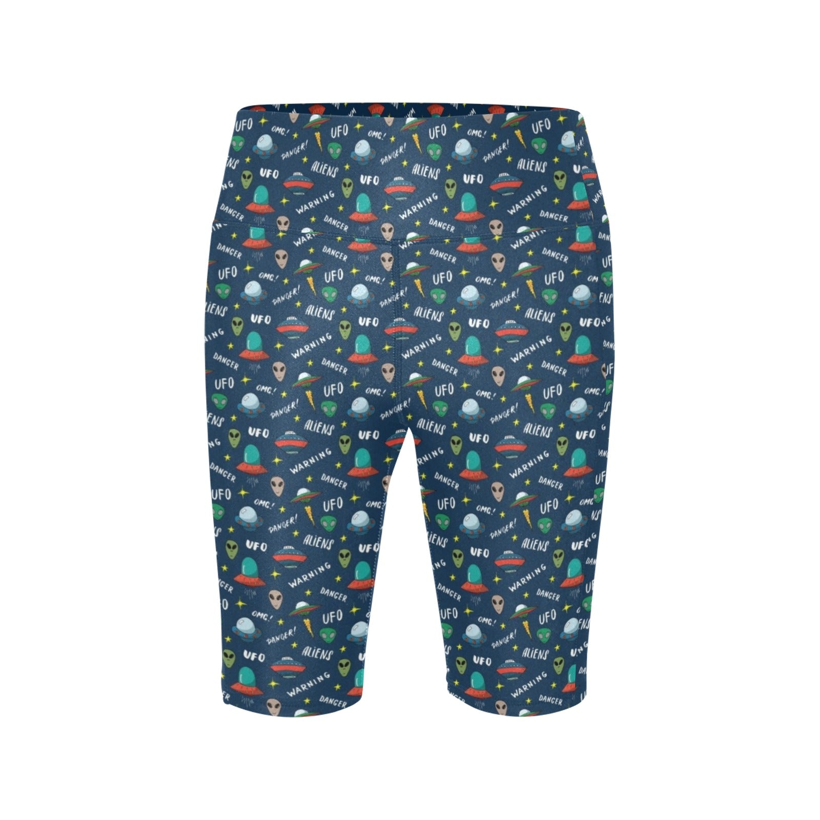 UFO's And Aliens Women's Bike Shorts With Side Pockets Women's Bike Shorts Printed Offshore Sci Fi