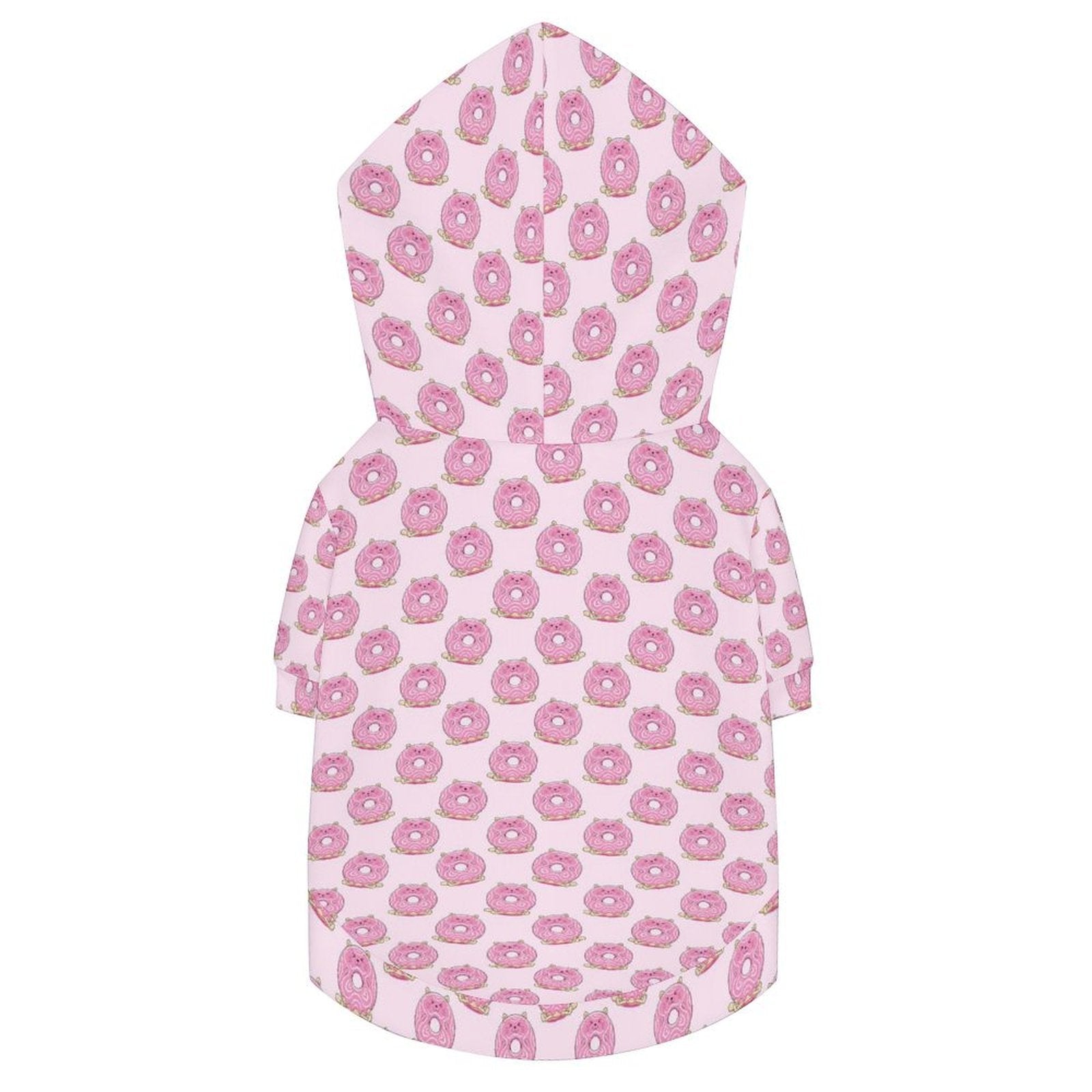 Pink Cat Doughnuts Pet Hoodie (Large Size)