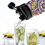 Circle Flowers - Insulated Water Bottle with Dual-Use Lid (18oz) Insulated Water Bottle with Dual-Use Lid (18oz) Printed Offshore