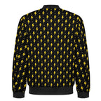 Yellow Lightning Men's Casual Zip‑Up Bomber Jacket