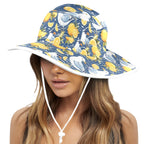Lemon Seagull Wide Brim Bucket Hat Wide Brim Bucket Hat Birds Printed Offshore