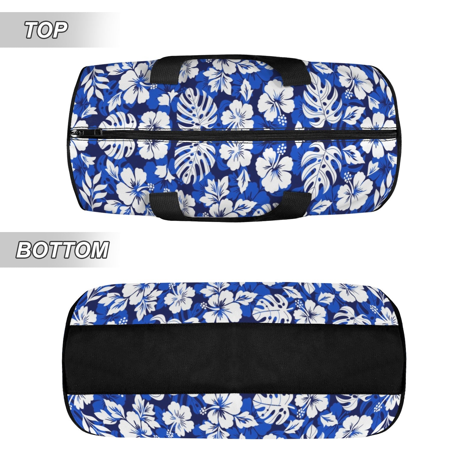 Blue Hawaiian Floral Duffle Bag Duffle Bag Printed Offshore