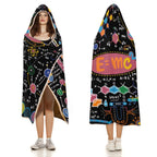 Science Time Blackboard Kids Hooded Blanket 100cm x 130cm Kids Hooded Blanket Printed Offshore Science