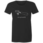 Stay Grounded, Coffee Portafilter - Womens T-shirt Black Womens T-shirt Coffee Printed In Australia