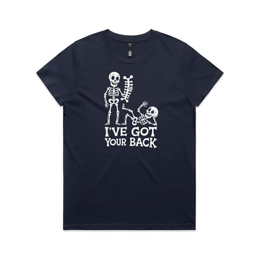 Skeleton, I've Got Your Back - Womens T-shirt