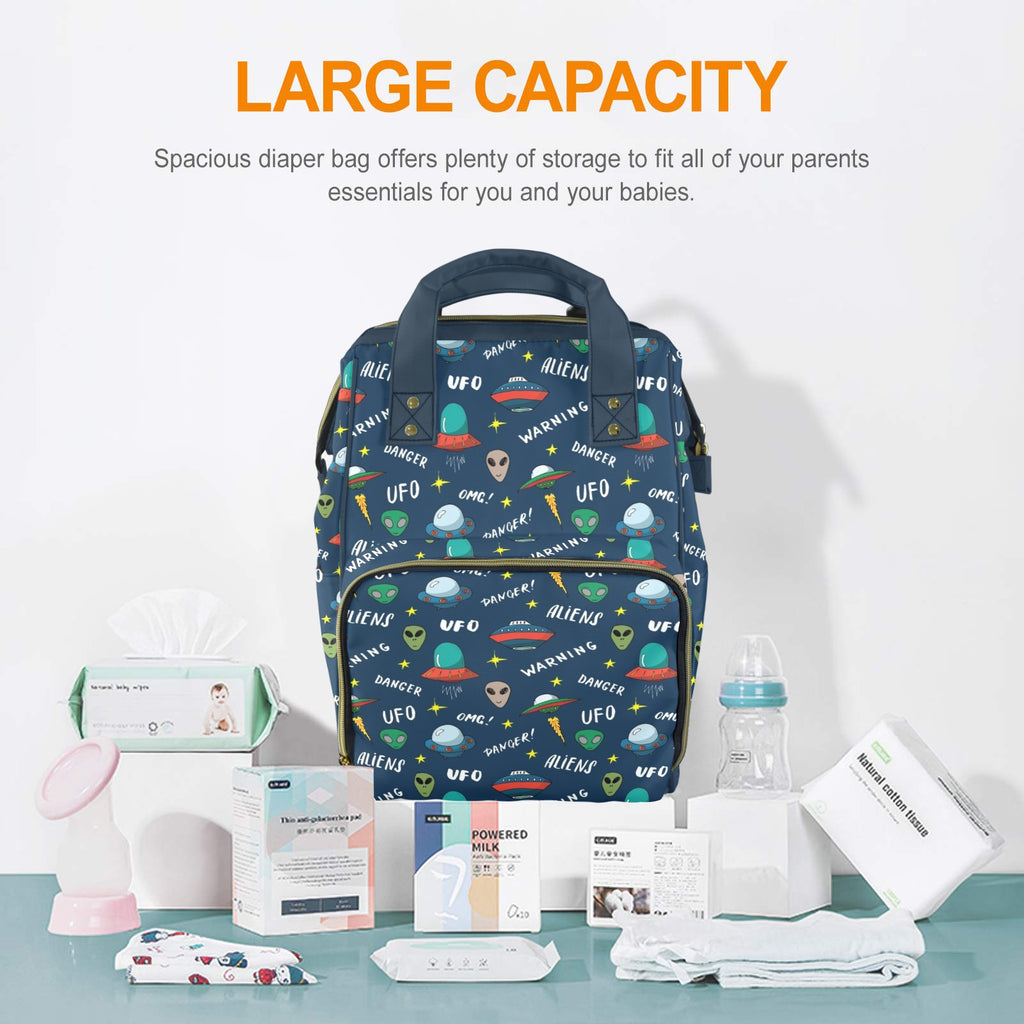 UFO's And Aliens Multi-Function Backpack, Nappy / Diaper Bag Multi-function Backpack, Nappy / Diaper Bag Printed Offshore Sci Fi